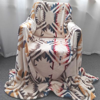 フラネルシェルパ毛布 寝具キング・クイーン ツインサイズ 織物ポリエステルボホ毛布