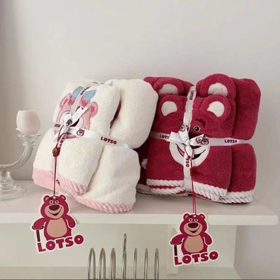 超強い水吸収性 サンゴベールベット バスタオルセット 2PCS 結婚式のプレゼントセット