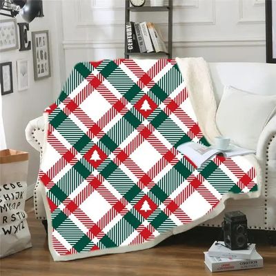 クリスマス オーダーメイド 印刷 シェルパ 冬用ソファ ベッドウェイト 柔らかい 快適 毛皮毛布