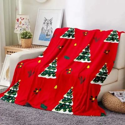 暖かいクリスマスセーターを着用するために,フラネルで固い色 子供の印刷毛布