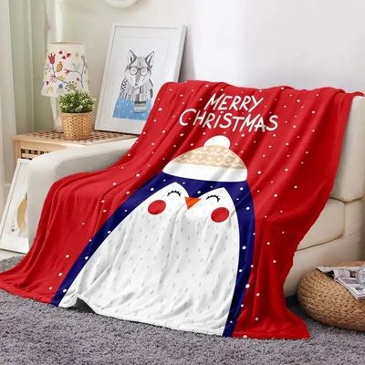 暖かいクリスマスセーターを着用するために,フラネルで固い色 子供の印刷毛布