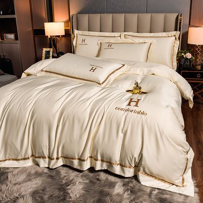 一回使用不可 贅沢ベッドシーツ 快適な睡眠のための氷のシルクベッドセット