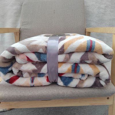 フラネルシェルパ毛布 寝具キング・クイーン ツインサイズ 織物ポリエステルボホ毛布