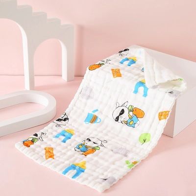 柔らかく柔らかい綿製 ベビータオル 高密度 6層 非?? 光 25*50cm