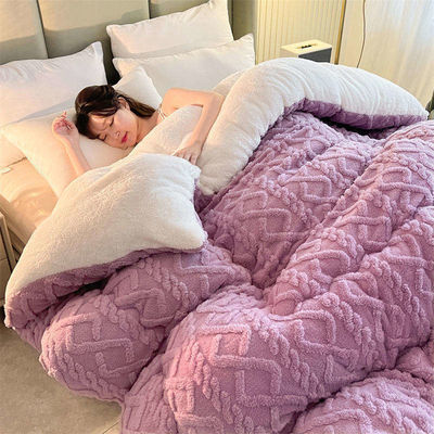 100% ポリエステル 厚い 暖かい タフェタ 冬毛布 羊毛 ベルヴェット と 印刷 パターン