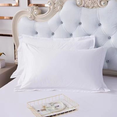 ホテルの寝具 コレクション 豪華な白綿サテン枕カバー