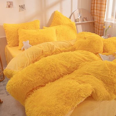 カスタマイズされたシャギープルーシュ デュウェットカバー セット 柔らかい冬用ベッド 詰め物なし