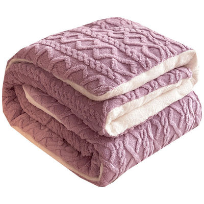 暖かい 厚い 厚い 冬の ベルベット シェルパ 毛布 毛布
