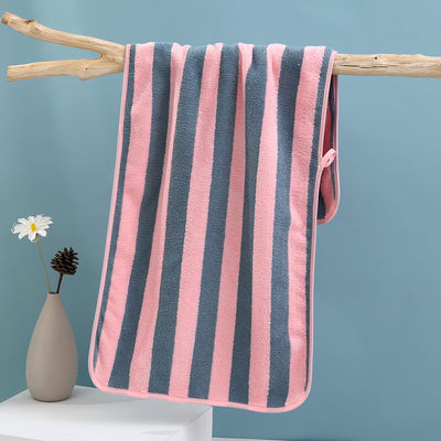 厚いサンゴのベルベットビーチタオル 32*32cm/ 35*75cm/ 70*140cm/ ホテルのゲストのためにカスタム