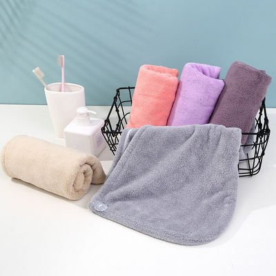 厚いサンゴのベールベット 乾燥髪キャップ 女性用 25*63cm 50g スーパー吸収性 迅速な乾燥性