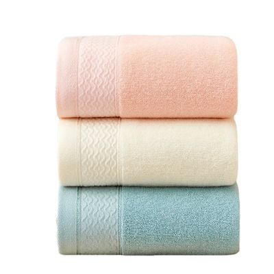 オーダーメイド ロゴ 糸 染色 100% コットン 浴巾 成人用 ホット ピンク 青 黄色