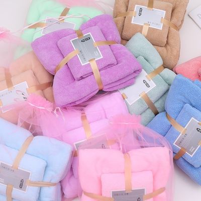 最高評価 カスタマイズされた色 厚いサンゴの毛皮 タオル バスタイムセット