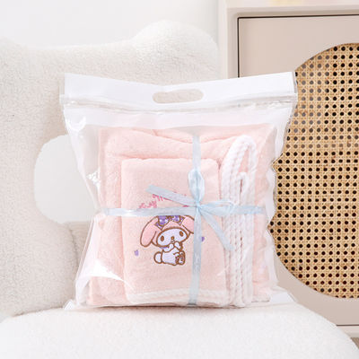 メロディ ベビー 浴巾セット コラル ベルヴェット 吸い込み物 プレゼント 結婚記念品