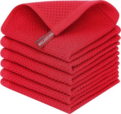 純綿 ハニーコム キッチン フック直結色付きのタオルセット