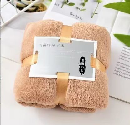 35*75cm ロゴ カスタマイズ ロゴ 純色 浴巾 厚い サンゴ毛 柔らかい吸収剤