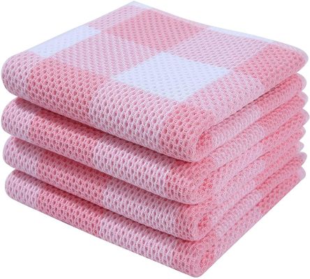 厚い方形ワッフルタオル 吸収器ギフト用綿材料 製造者スポット