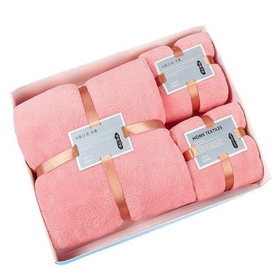 メッシュバッグとギフトボックス 含有 マイクロファイバー 成人用タオルセット SPA用のバスタオル 70*140cm