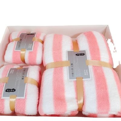 設計者の浴室のための厚いウォープ編み毛布カチオニックセット 3 in 1 タオル