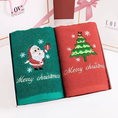 クリスマスプレゼントボックス 100% 綿タオルセット 編み物のデザインとカスタム刺身