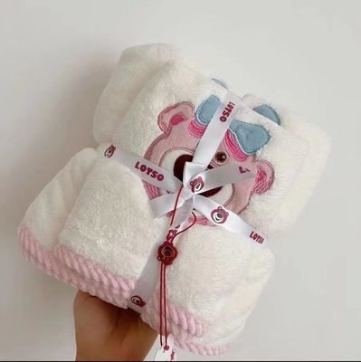 超強い水吸収性 サンゴベールベット バスタオルセット 2PCS 結婚式のプレゼントセット
