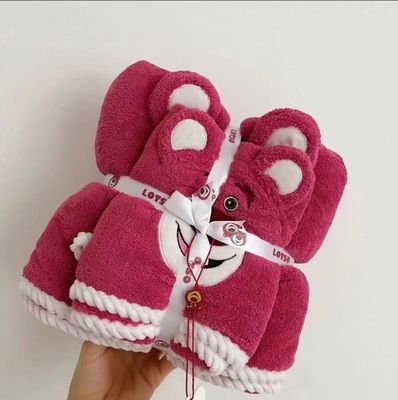 超強い水吸収性 サンゴベールベット バスタオルセット 2PCS 結婚式のプレゼントセット