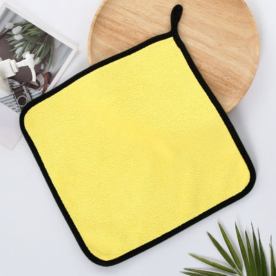 カスタム厚いパルシュカークリーニング布 40x40 エッジマイクロファイバーのカラフルなカータオル