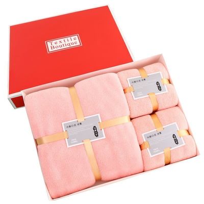 カスタマイズされたベッドセット デザイン 厚いサンゴ毛 柔らかい吸収顔タオル バスセット