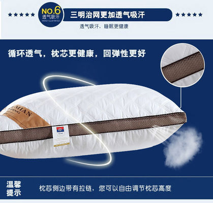 純綿 高弾性洗える枕 ホテルベッドセットのための持続可能機能