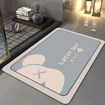 カスタマイズされた色 不滑り バスルームマット ラグ スーパー吸収性 汚れ耐性 PVC バスマット