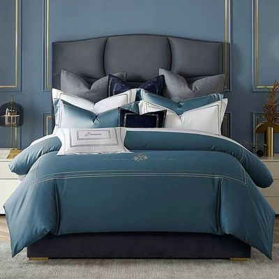 Percale ヨーロッパのスタイルと高級刺身ロゴのカスタムコットンホテルベッドセット