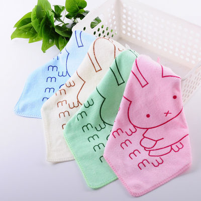 キッチン マイクロファイバー 子供用タオル 25*25cm 柔らかい吸収性洗浄タオル 子供用