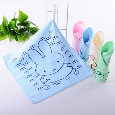 キッチン マイクロファイバー 子供用タオル 25*25cm 柔らかい吸収性洗浄タオル 子供用