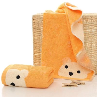 ホテルと旅行必需品 バンブー繊維タオル 可愛いアニメ動物デザイン