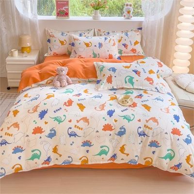 8PCS プリント マイクロファイバー ベッドルームセット カスタマイズされた色でマッチングカーテン