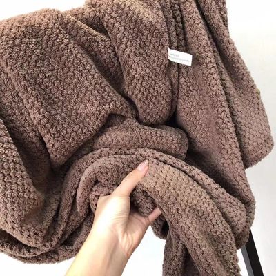 トップページ オーダーメイド ロゴ コーラル ベルヴェット マイクロファイバー アナナス チェック タオル 浴巾セット