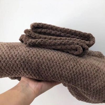 トップページ オーダーメイド ロゴ コーラル ベルヴェット マイクロファイバー アナナス チェック タオル 浴巾セット