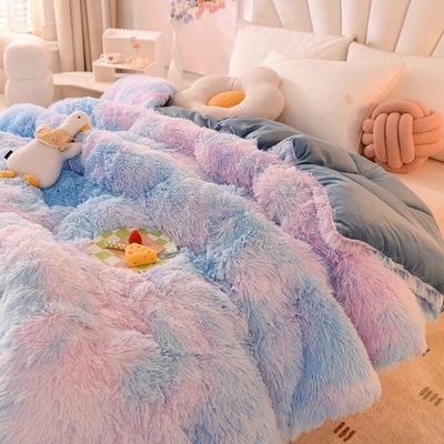 2024 毛布 家庭用 ミンク ベルヴェット コンフォーター クリスタル ベルヴェット 厚い 暖かい 冬 夏