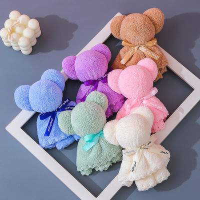 児童 年齢 グループ 30x30cm コーラル ベルベット フリース 結婚 ビジネス プレゼント 熊 タオル