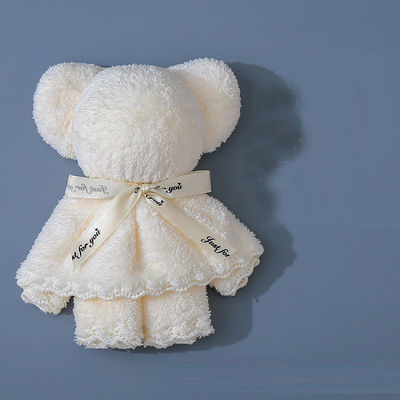 児童 年齢 グループ 30x30cm コーラル ベルベット フリース 結婚 ビジネス プレゼント 熊 タオル