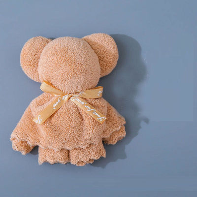 児童 年齢 グループ 30x30cm コーラル ベルベット フリース 結婚 ビジネス プレゼント 熊 タオル