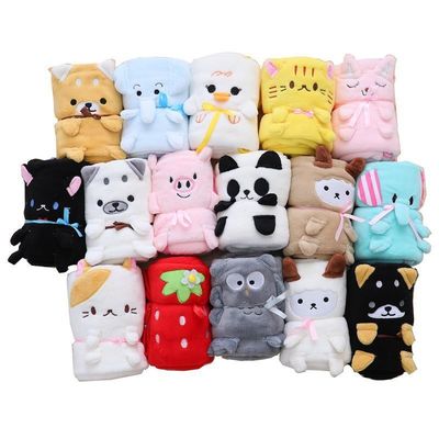 柔らかい220g ベビー巻き毛布 面白い動物漫画 毛布 ベッド用毛布