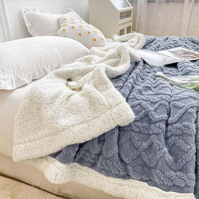 シンプル スタイル 極毛 毛布 双面羊毛 冬の夜にカシミール プレッド
