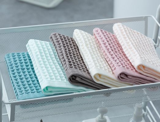 30*34cm 再利用可能なワッフル 織り キッチンタオル 100% 綿皿 清掃用