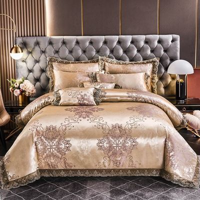 豪華なヨーロッパ風 サテン ジャッカード 蕾子 モダル繊維 4本セット ベッドルーム シートセット